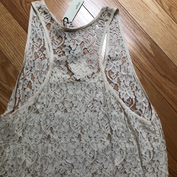 NWT Wilfred by Aritzia Madeline “Lace” Sleeveless Racerback Tank (Size L) - Picture 6 of 7